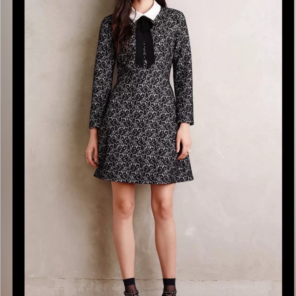 ERIN by Erin Fetherston-  Black and White Jacquard Mini Dress - size 10 - NWT